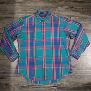 Chaps Ralph Lauren Vintage 90s Y2K Button Shirt Mens Size XL Multicolor Plaid